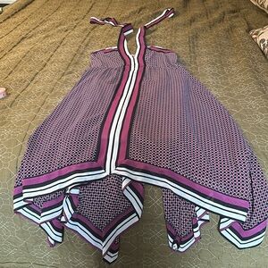 Silk size small Michael Kors halter dress with handkerchief points.